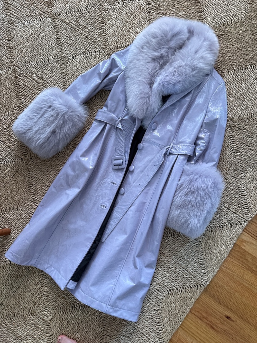 Saks Potts look Faux collar coat